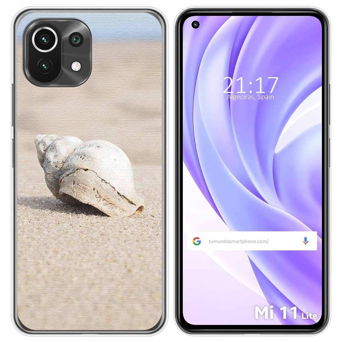 Funda Gel Tpu para Xiaomi Mi 11 Lite 4G / 5G / 5G NE diseño Concha Dibujos