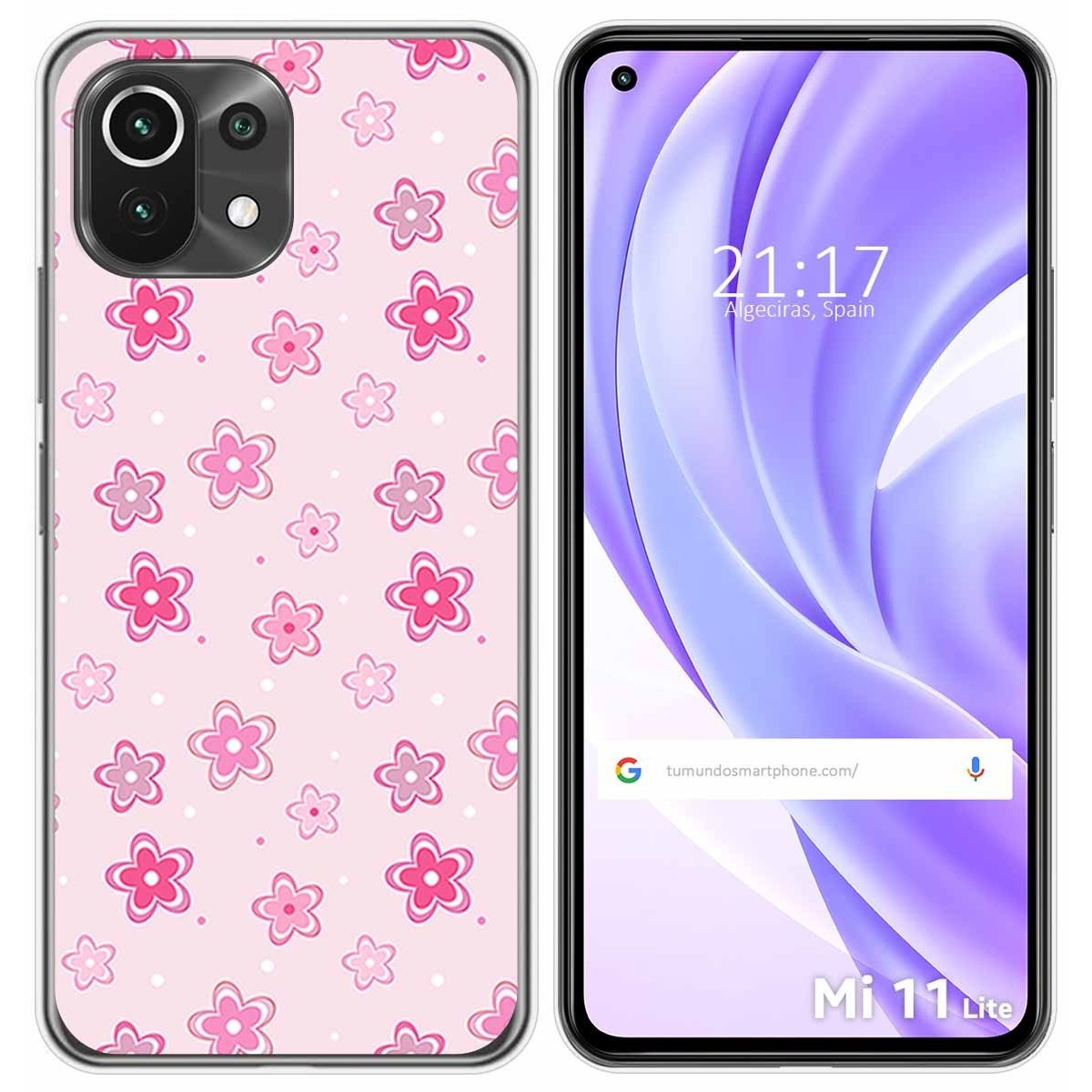 Funda Gel Tpu para Xiaomi Mi 11 Lite 4G / 5G / 5G NE diseño Flores Dibujos