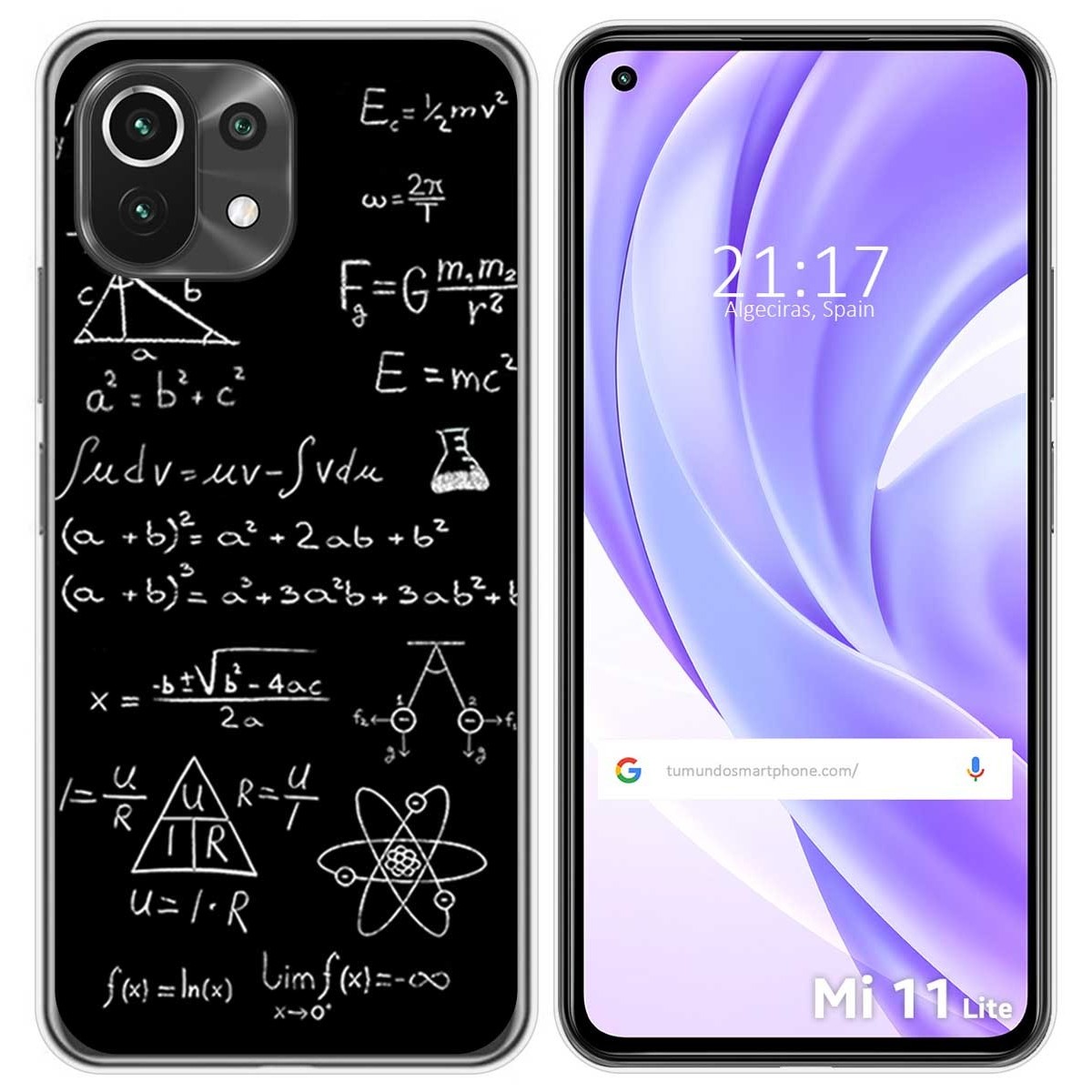 Funda Gel Tpu para Xiaomi Mi 11 Lite 4G / 5G / 5G NE diseño Formulas Dibujos