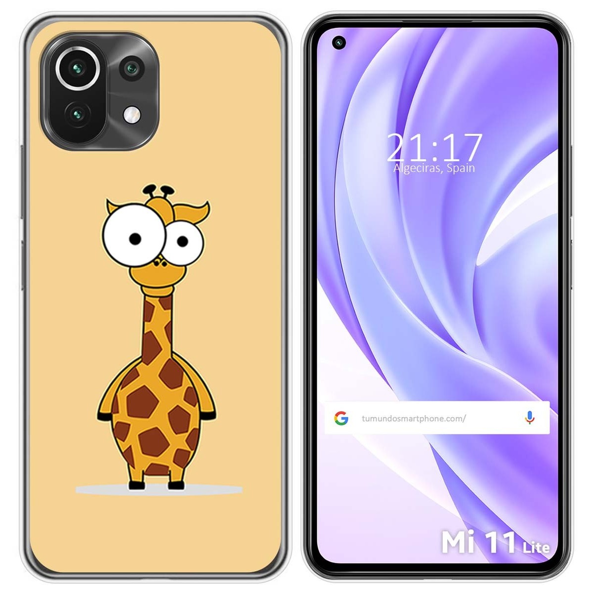 Funda Gel Tpu para Xiaomi Mi 11 Lite 4G / 5G / 5G NE diseño Jirafa Dibujos