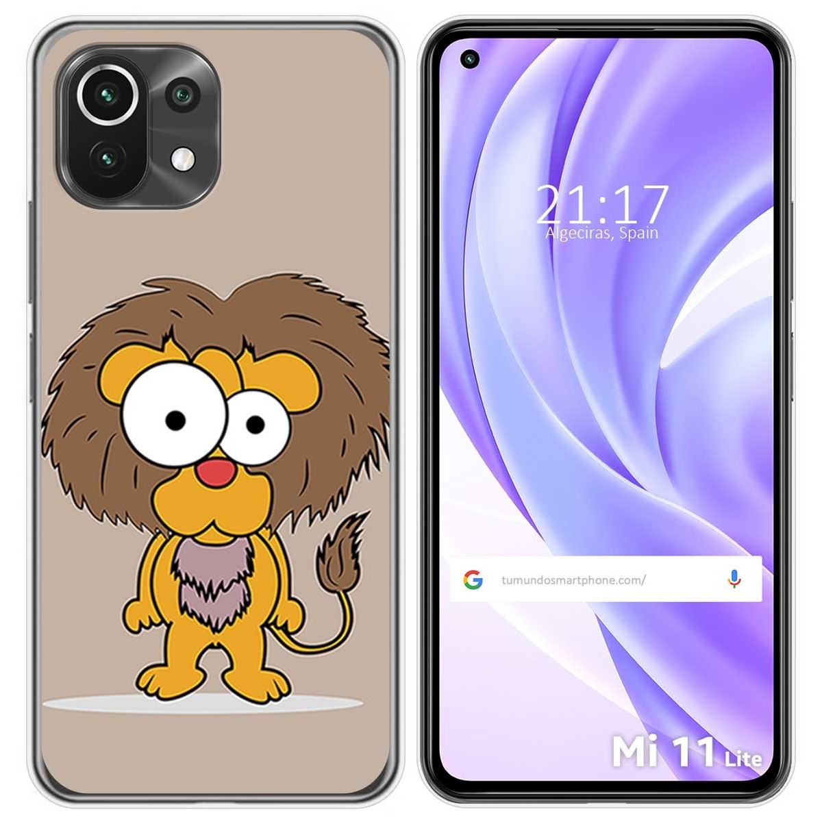 Funda Gel Tpu para Xiaomi Mi 11 Lite 4G / 5G / 5G NE diseño Leon Dibujos