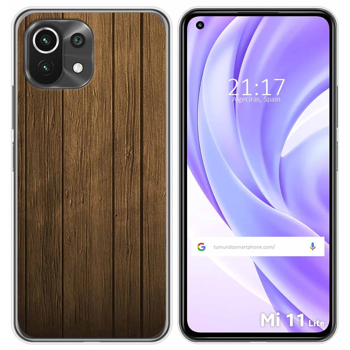 Funda Gel Tpu para Xiaomi Mi 11 Lite 4G / 5G / 5G NE diseño Madera Dibujos