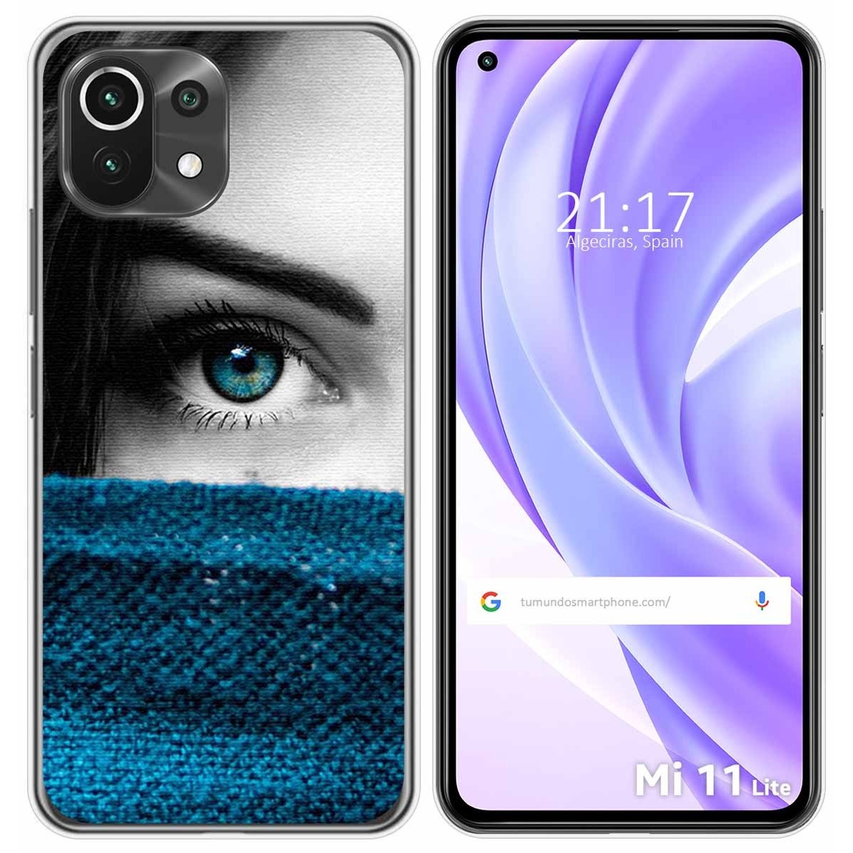 Funda Gel Tpu para Xiaomi Mi 11 Lite 4G / 5G / 5G NE diseño Ojo Dibujos