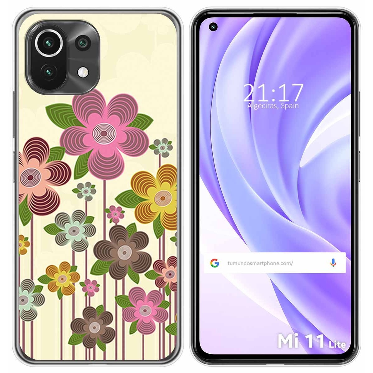 Funda Gel Tpu para Xiaomi Mi 11 Lite 4G / 5G / 5G NE diseño Primavera En Flor Dibujos