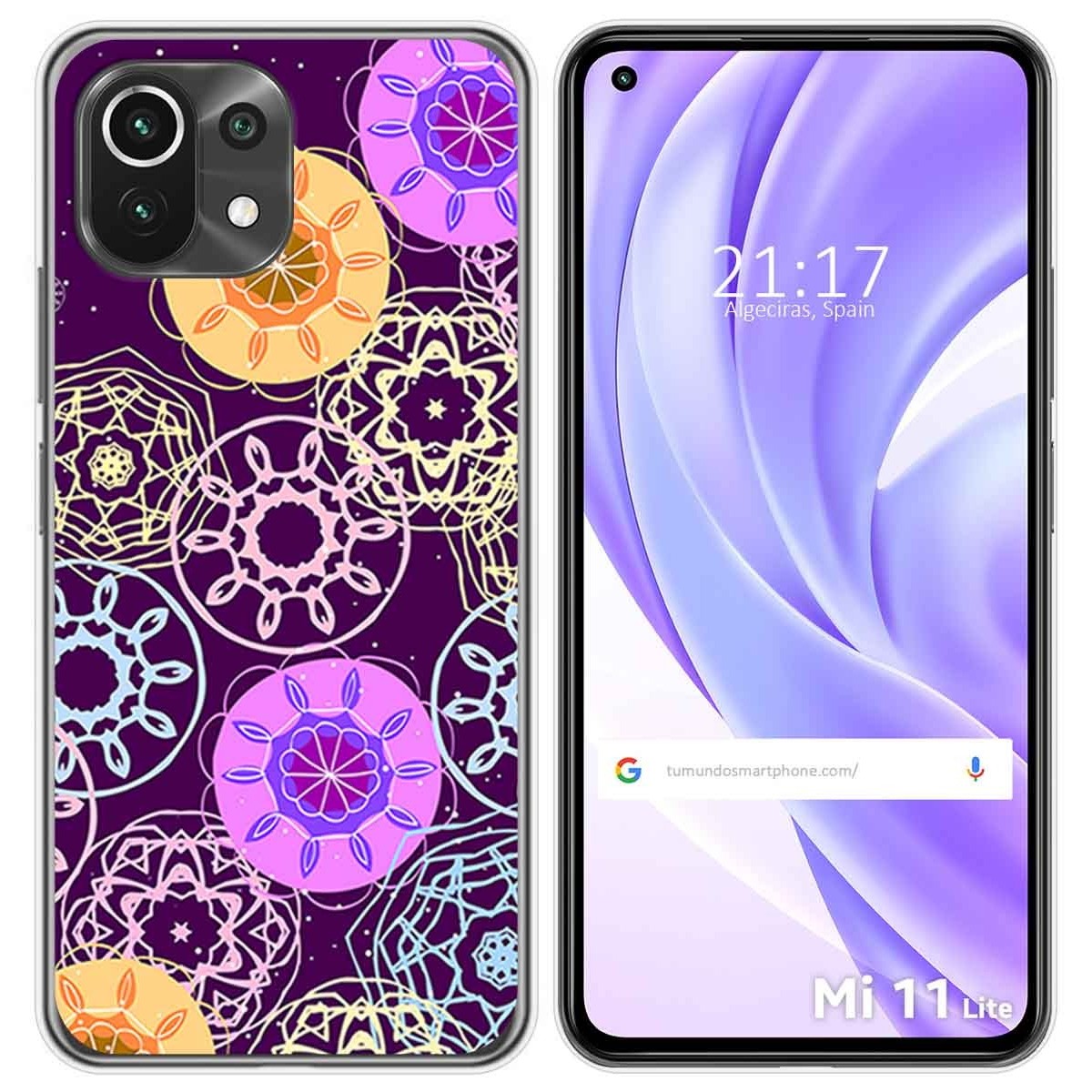 Funda Gel Tpu para Xiaomi Mi 11 Lite 4G / 5G / 5G NE diseño Radial Dibujos