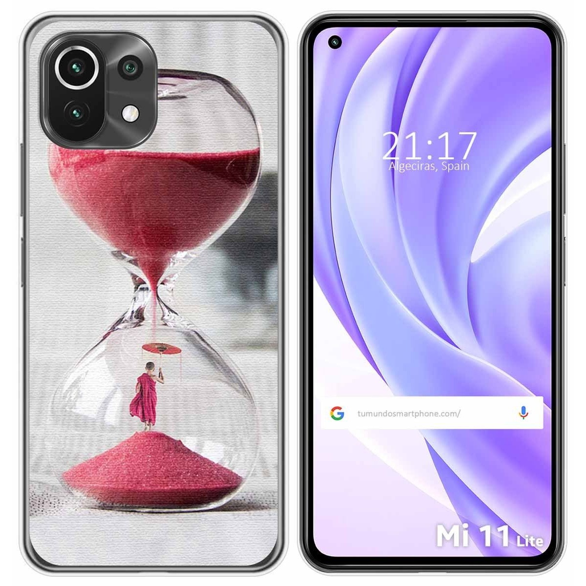 Funda Gel Tpu para Xiaomi Mi 11 Lite 4G / 5G / 5G NE diseño Reloj Dibujos