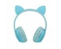 Cascos Auriculares Bluetooth con Orejas de Gato Color Azul