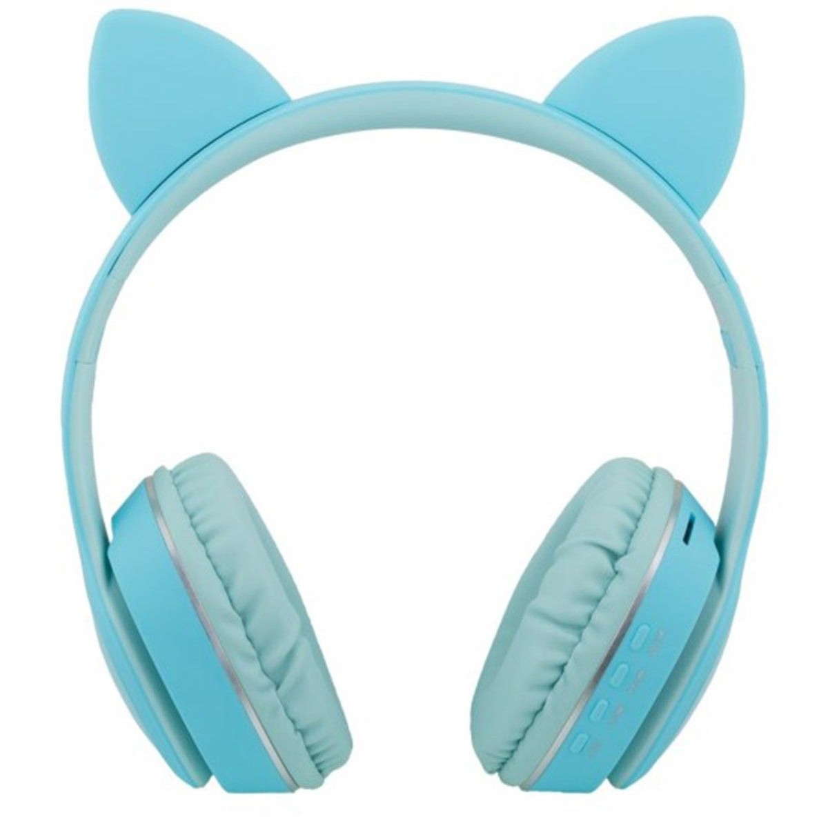 Cascos Auriculares Bluetooth con Orejas de Gato Color Azul