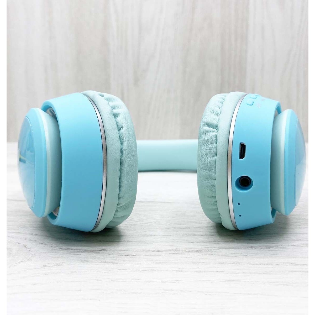 Cascos Auriculares Bluetooth con Orejas de Gato Color Azul