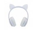 Cascos Auriculares Bluetooth con Orejas de Gato Color Blanco