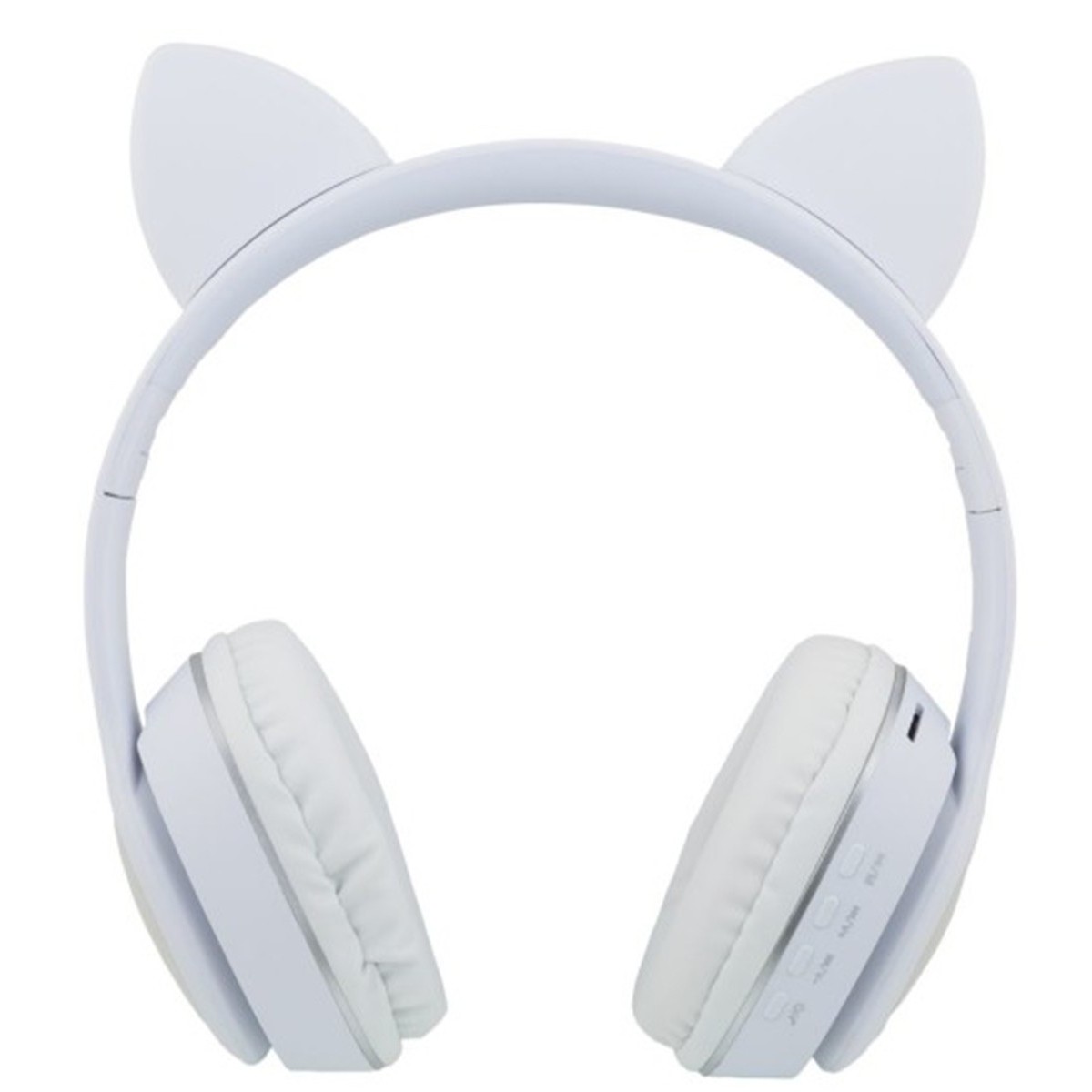 Cascos Auriculares Bluetooth con Orejas de Gato Color Blanco