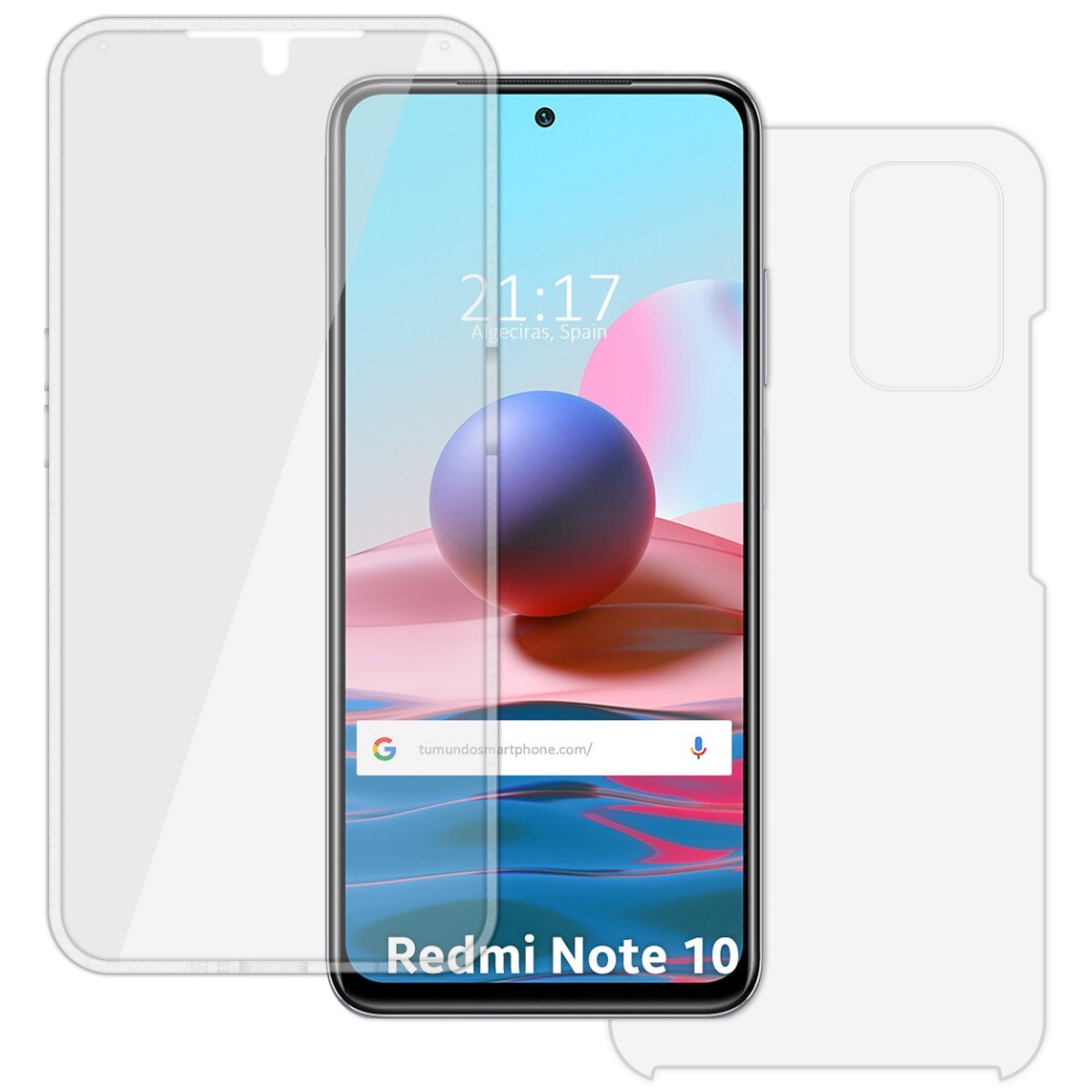 Funda Doble Transparente Pc + Tpu Full Body 360 para Xiaomi Redmi Note 10 / 10S