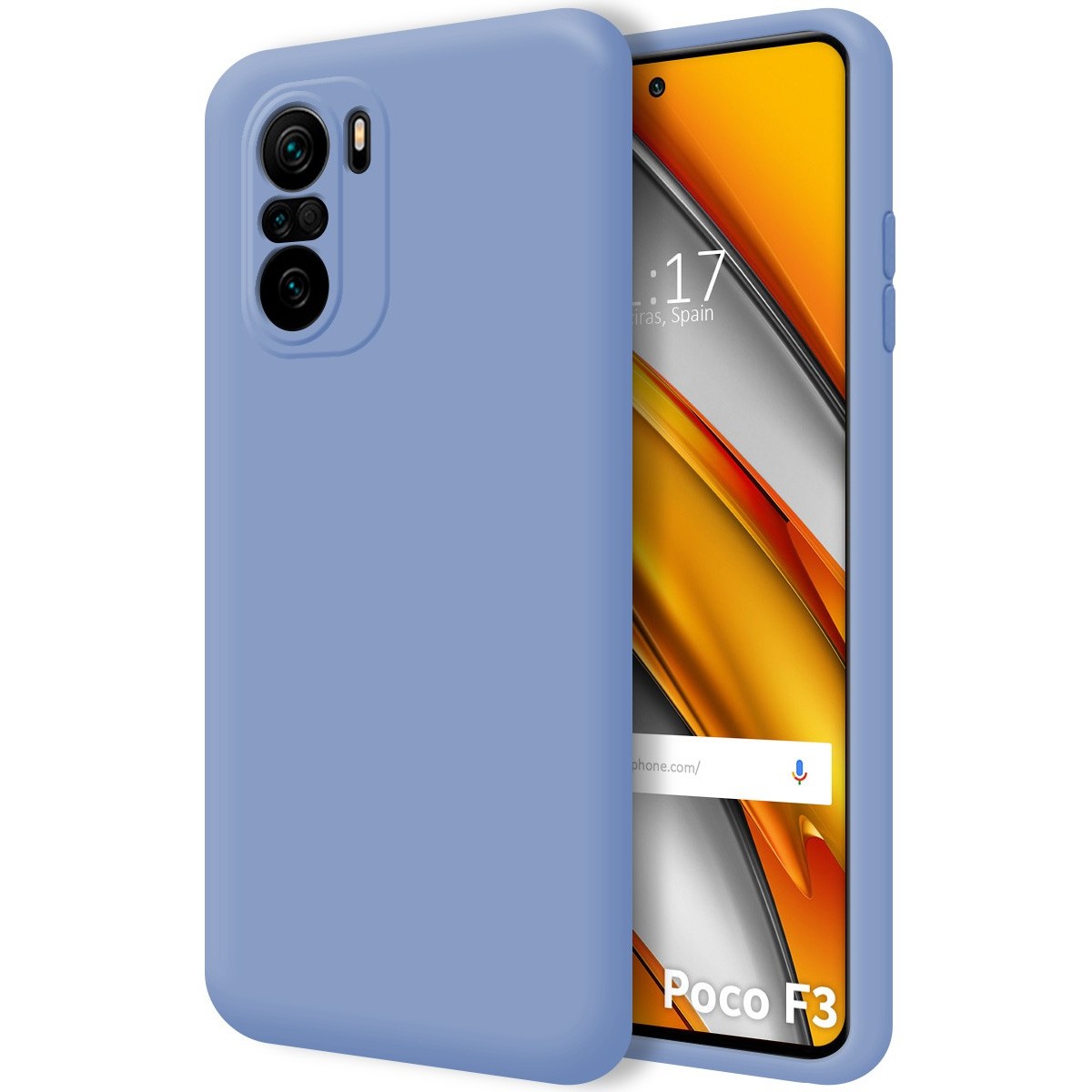 Funda Silicona Líquida Ultra Suave para Xiaomi POCO F3 5G / Mi 11i 5G color Azul