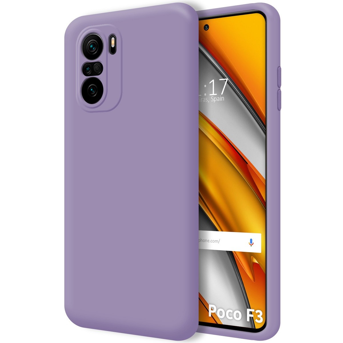 Funda Silicona Líquida Ultra Suave para Xiaomi POCO F3 5G / Mi 11i 5G color Morada