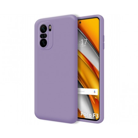 Funda Silicona Líquida Ultra Suave para Xiaomi POCO F3 5G / Mi 11i 5G color Morada