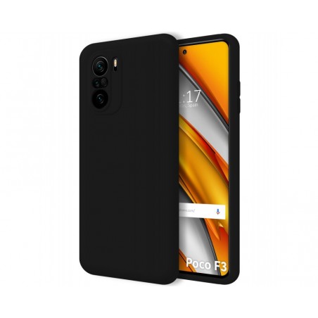 Funda Silicona Líquida Ultra Suave para Xiaomi POCO F3 5G / Mi 11i 5G color Negra