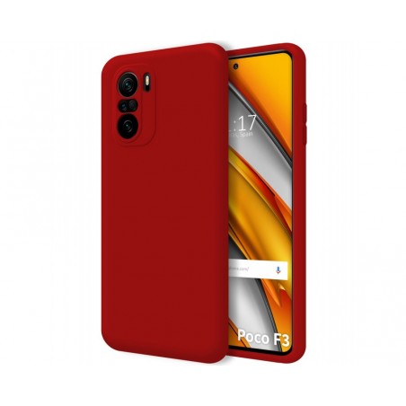 Funda Silicona Líquida Ultra Suave para Xiaomi POCO F3 5G / Mi 11i 5G color Roja