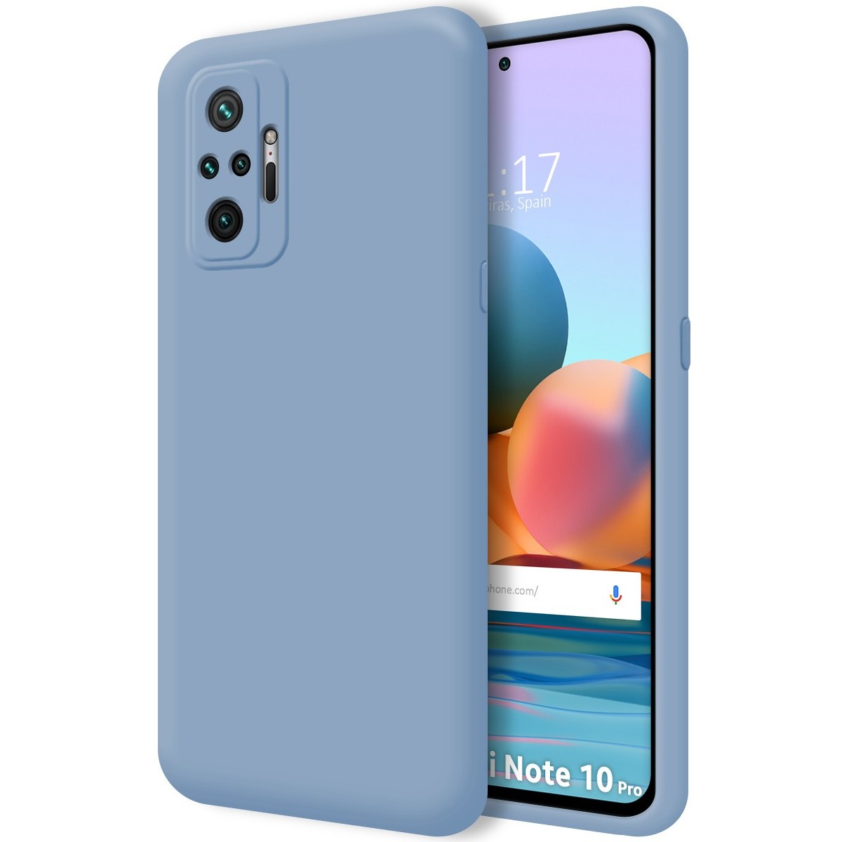 Funda Silicona Líquida Ultra Suave para Xiaomi Redmi Note 10 Pro color Azul
