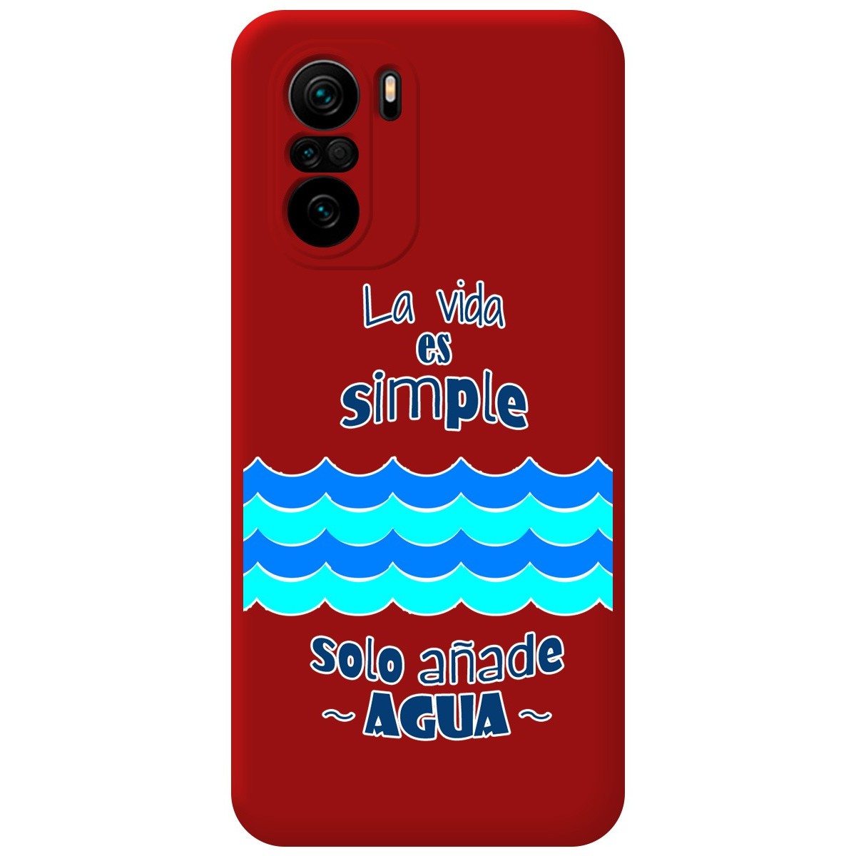 Funda Silicona Líquida Roja para Xiaomi POCO F3 5G / Mi 11i 5G diseño Agua Dibujos