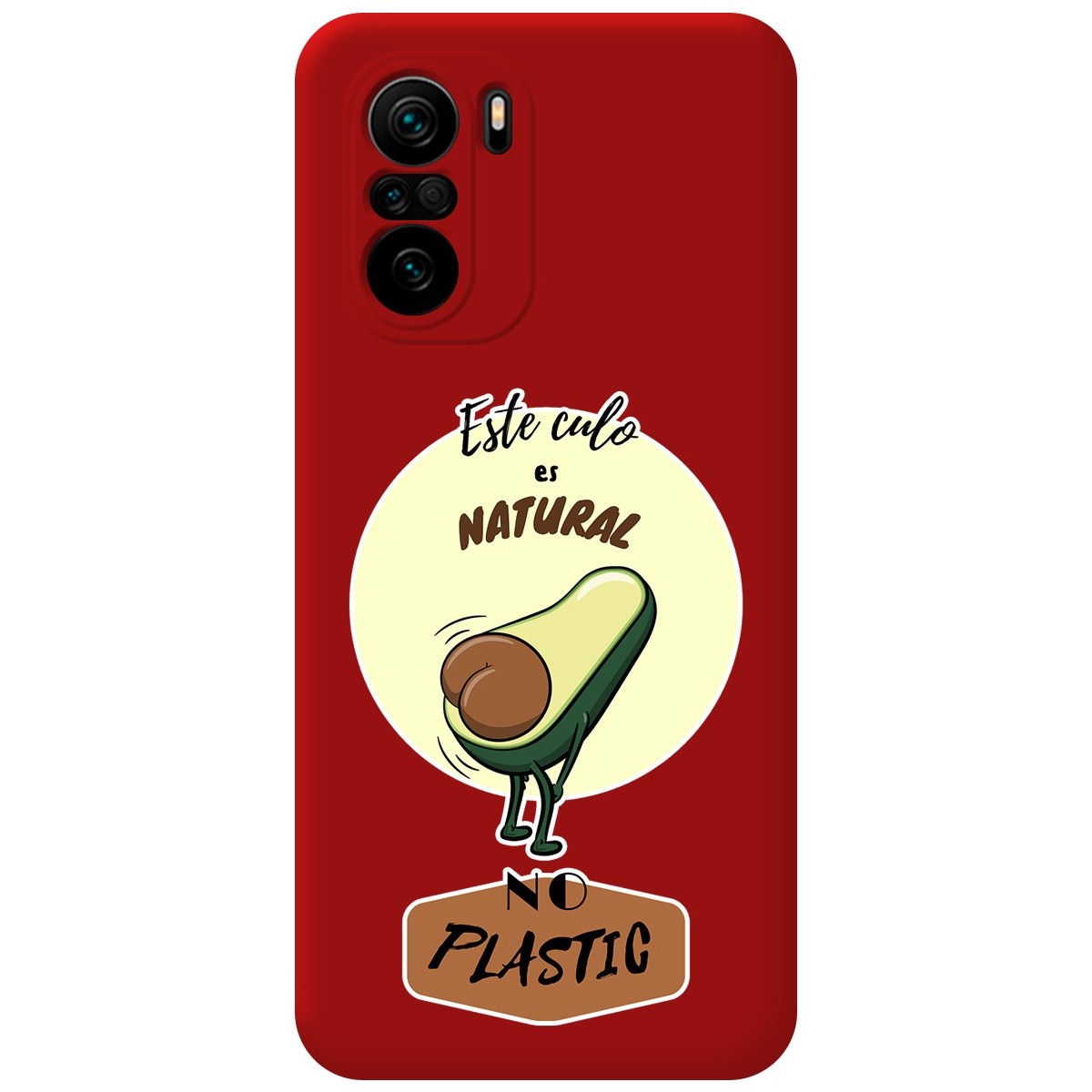 Funda Silicona Líquida Roja para Xiaomi POCO F3 5G / Mi 11i 5G diseño Culo Natural Dibujos