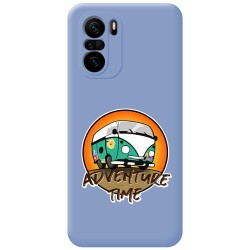 Funda Silicona Líquida Azul para Xiaomi POCO F3 5G / Mi 11i 5G diseño Adventure Time Dibujos