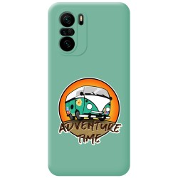 Funda Silicona Líquida Verde para Xiaomi POCO F3 5G / Mi 11i 5G diseño Adventure Time Dibujos