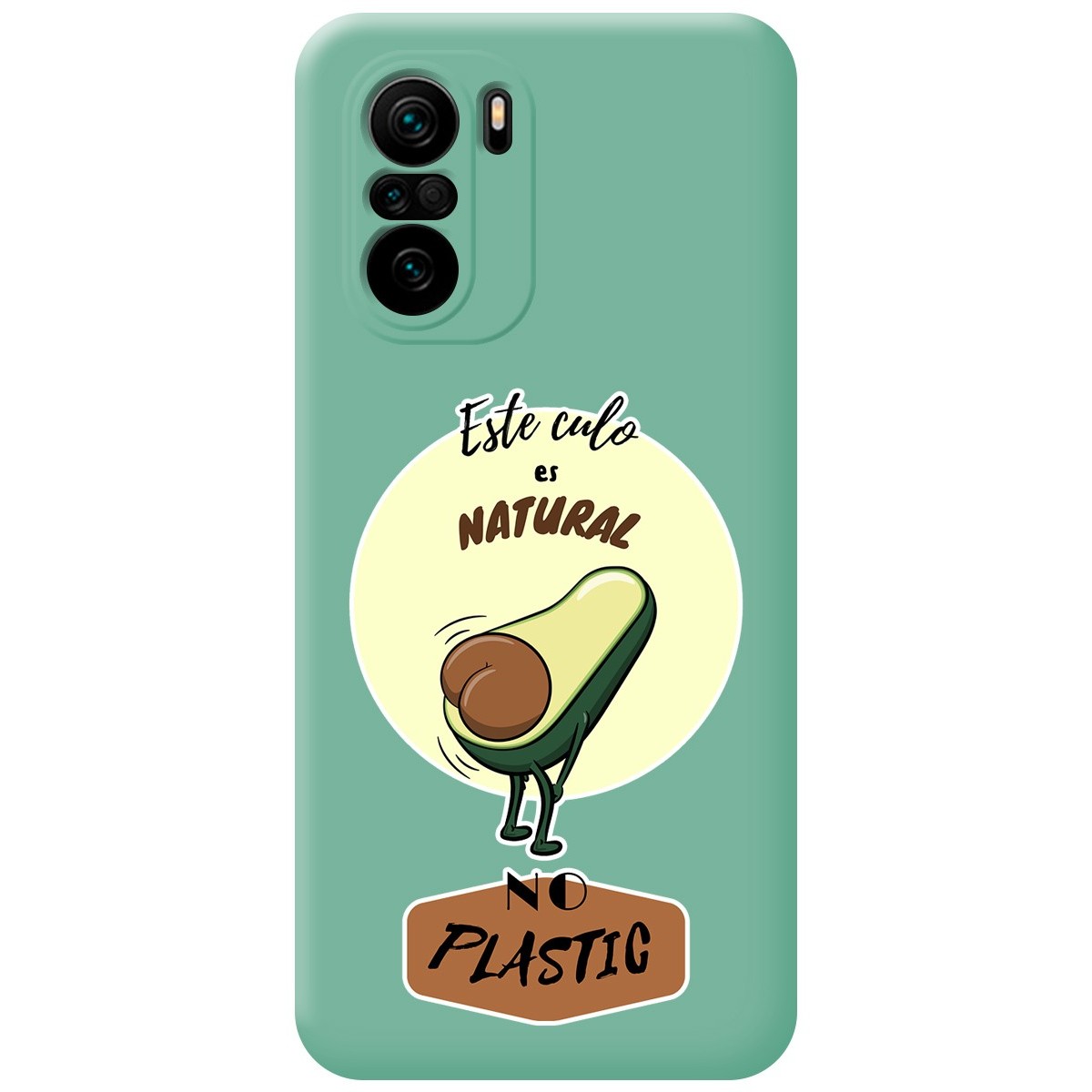 Funda Silicona Líquida Verde para Xiaomi POCO F3 5G / Mi 11i 5G diseño Culo Natural Dibujos