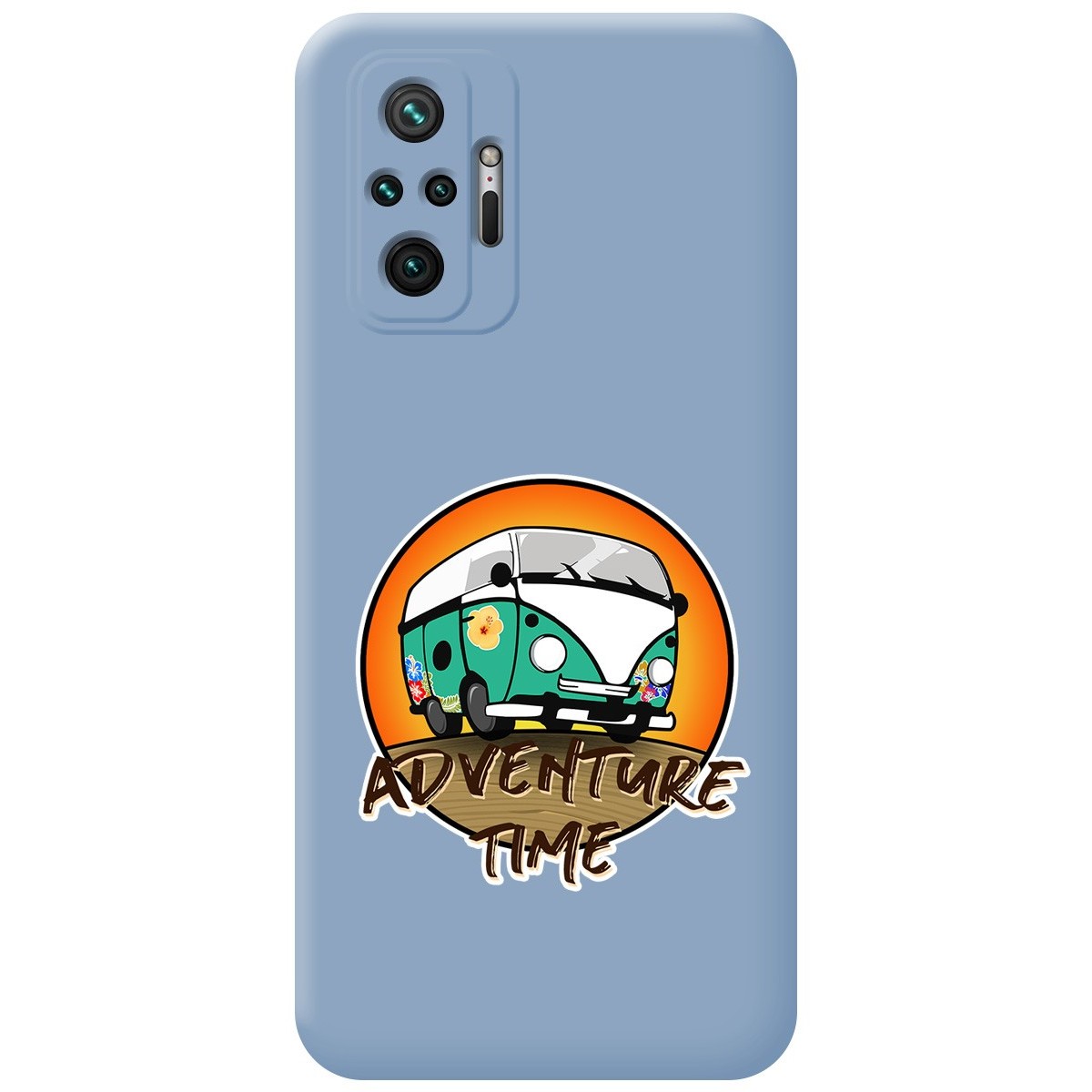 Funda Silicona Líquida Azul para Xiaomi Redmi Note 10 Pro diseño Adventure Time Dibujos