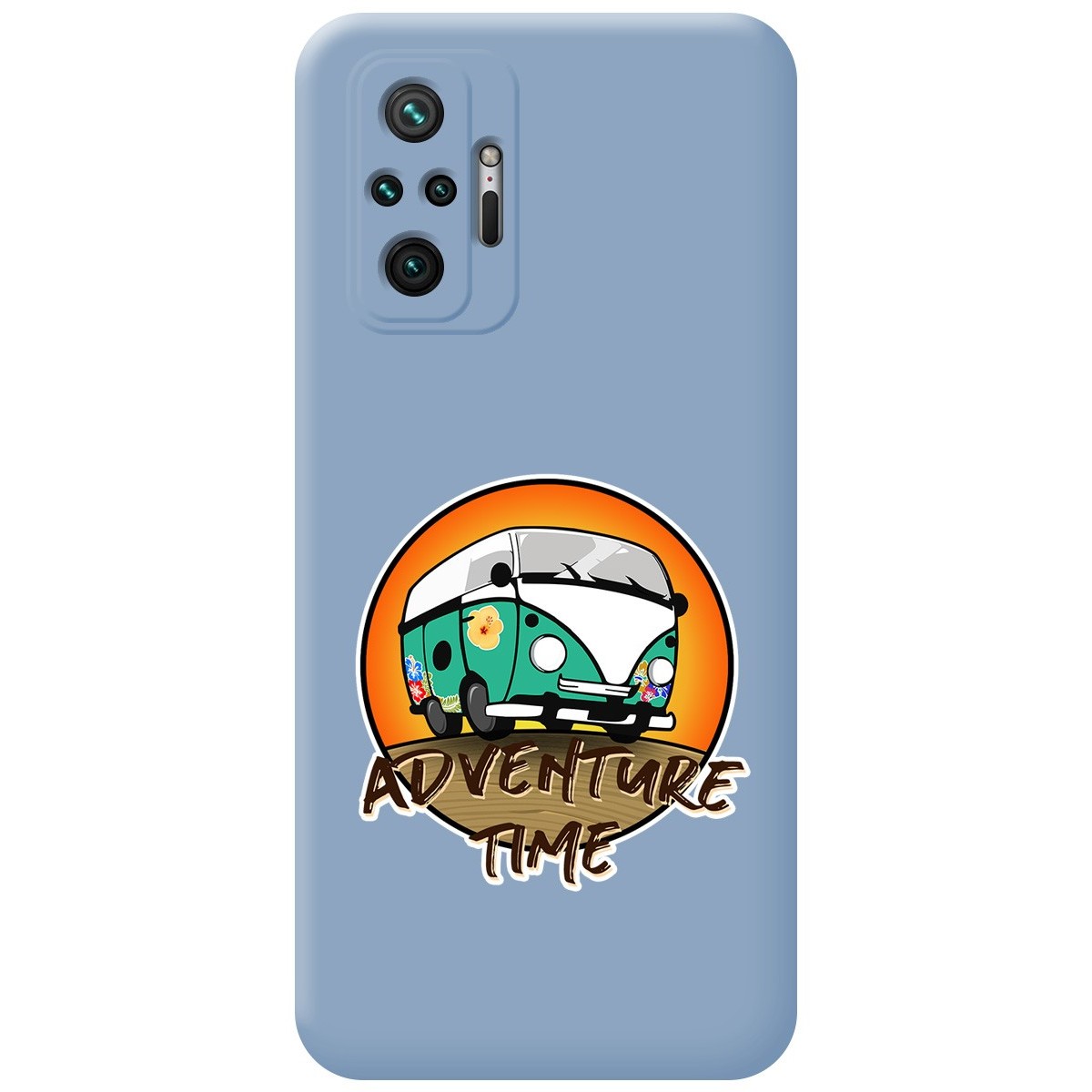 Funda Silicona Líquida Azul para Xiaomi Redmi Note 10 Pro diseño Adventure Time Dibujos