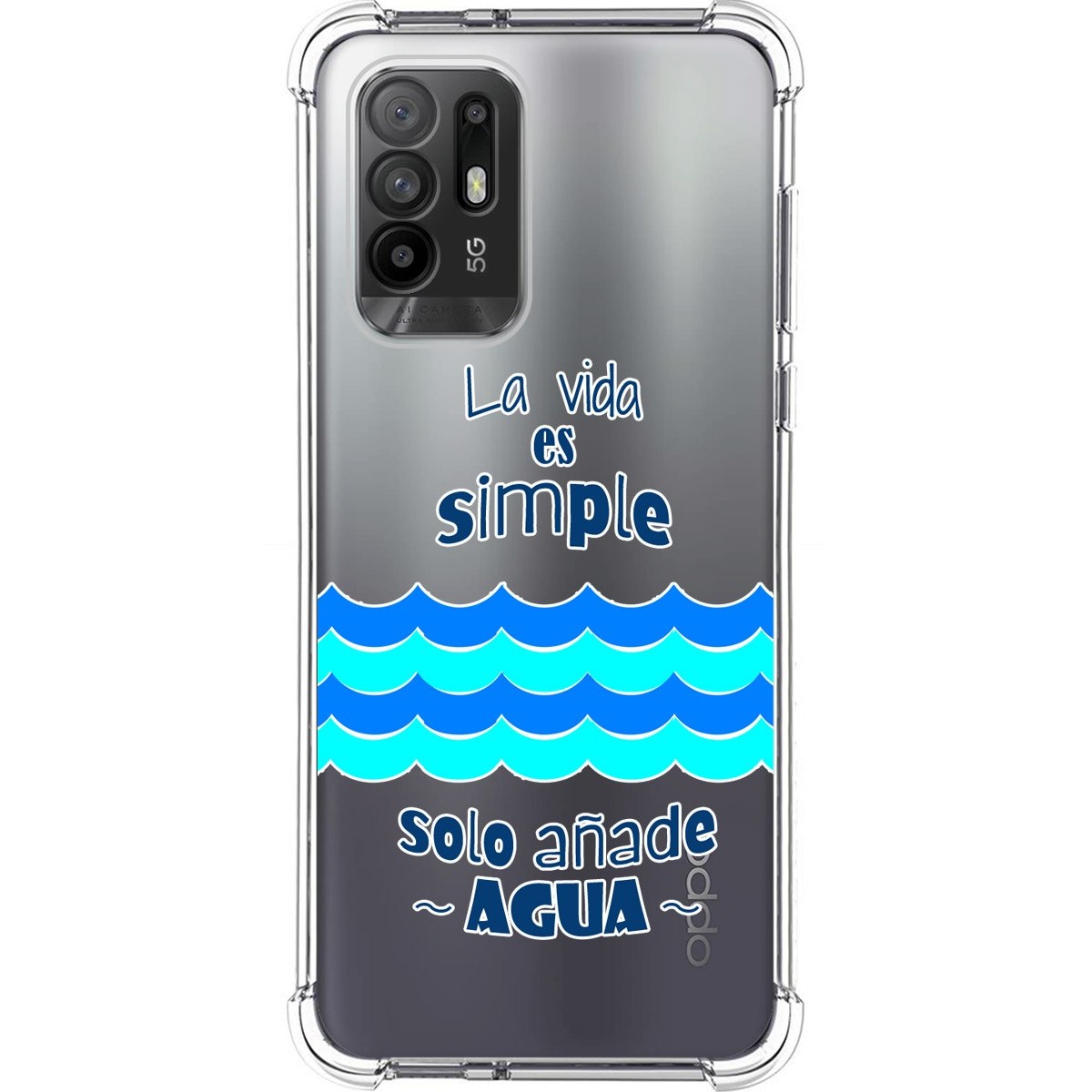 Funda Silicona Antigolpes para Oppo A94 5G diseño Agua Dibujos