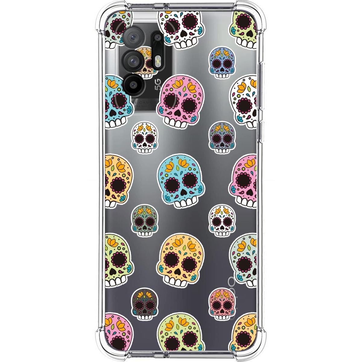 Funda Silicona Antigolpes para Oppo A94 5G diseño Catrina Dibujos