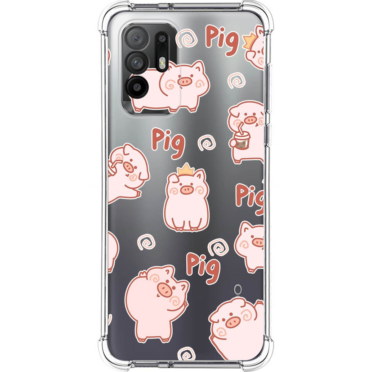 Funda Silicona Antigolpes para Oppo A94 5G diseño Cerdos Dibujos