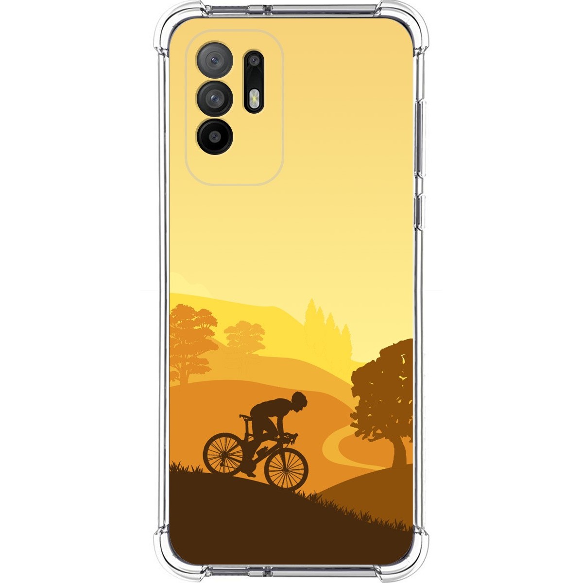 Funda Silicona Antigolpes para Oppo A94 5G diseño Ciclista Dibujos