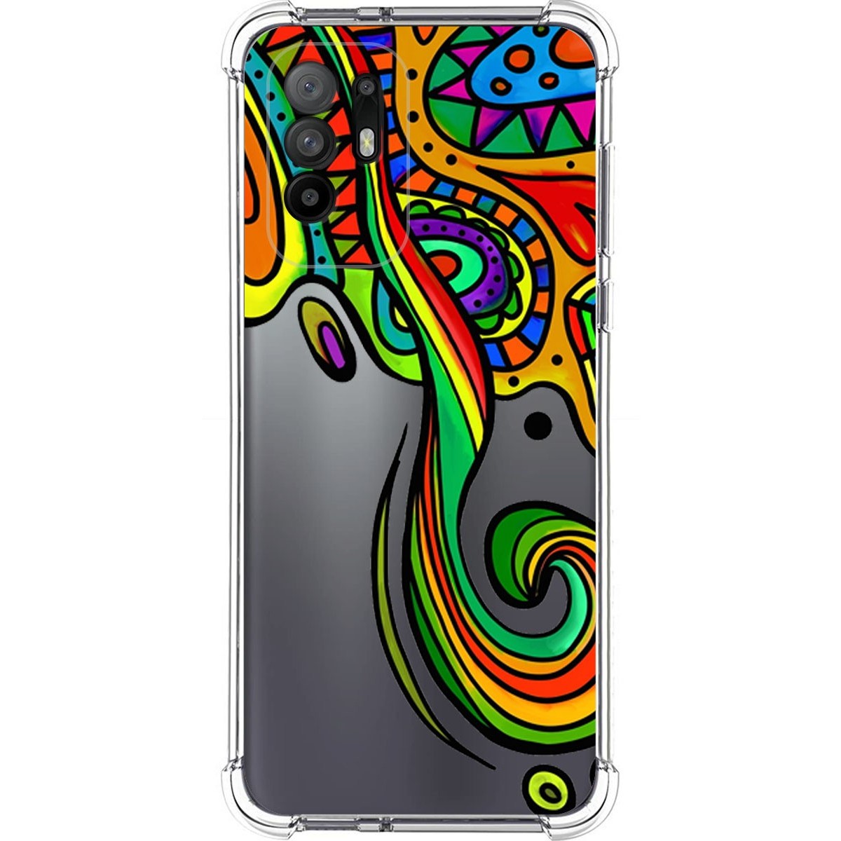 Funda Silicona Antigolpes para Oppo A94 5G diseño Colores Dibujos
