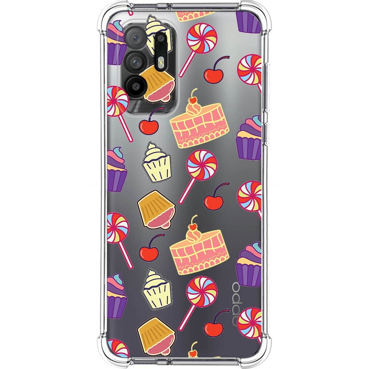 Funda Silicona Antigolpes para Oppo A94 5G diseño Dulces 01 Dibujos