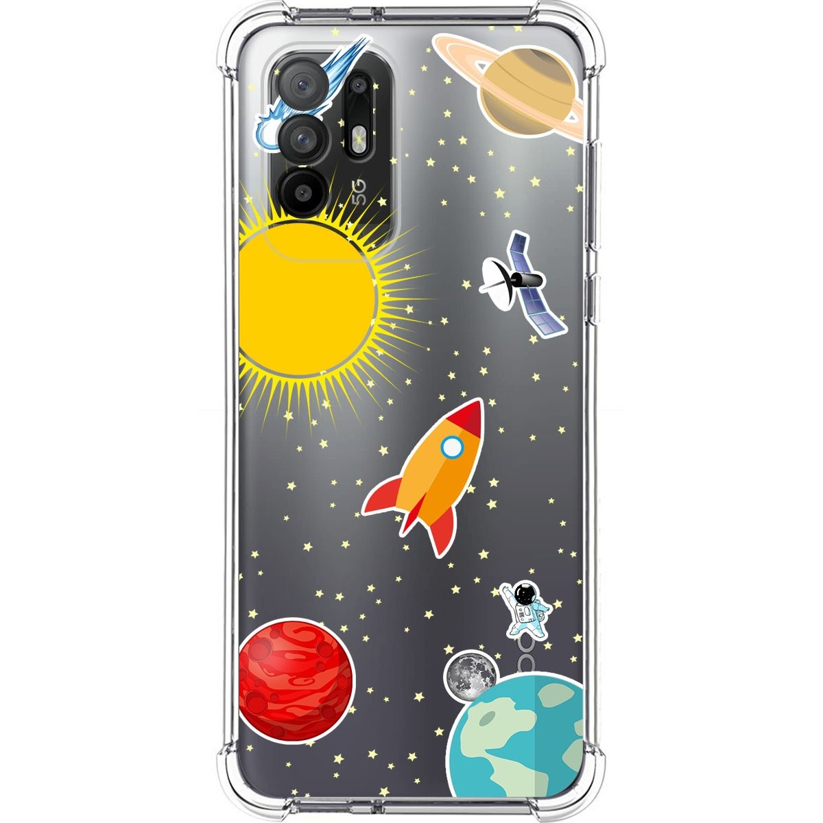 Funda Silicona Antigolpes para Oppo A94 5G diseño Espacio Dibujos