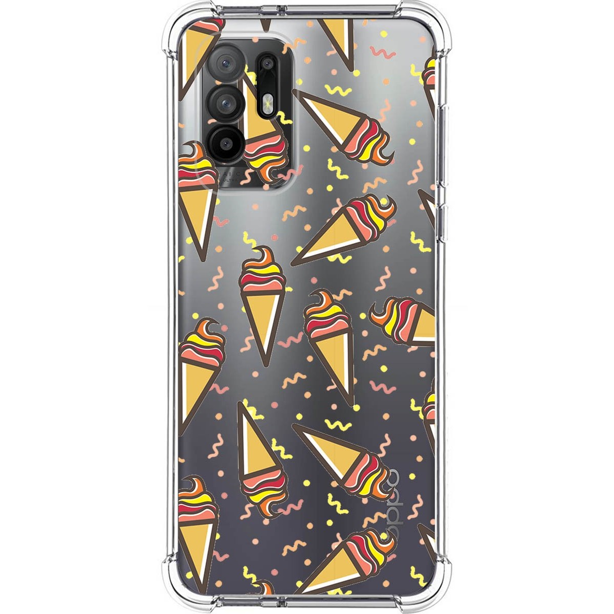 Funda Silicona Antigolpes para Oppo A94 5G diseño Helados Dibujos