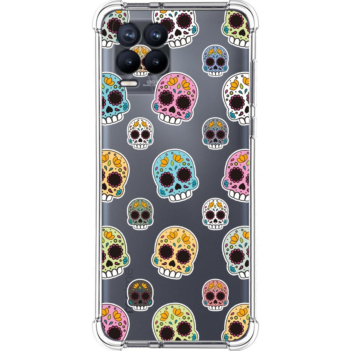Funda Silicona Antigolpes para Realme 8 4G / 8 Pro diseño Catrina Dibujos