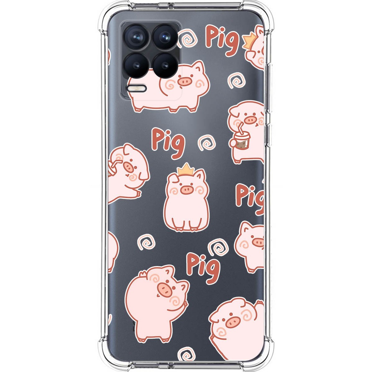 Funda Silicona Antigolpes para Realme 8 4G / 8 Pro diseño Cerdos Dibujos