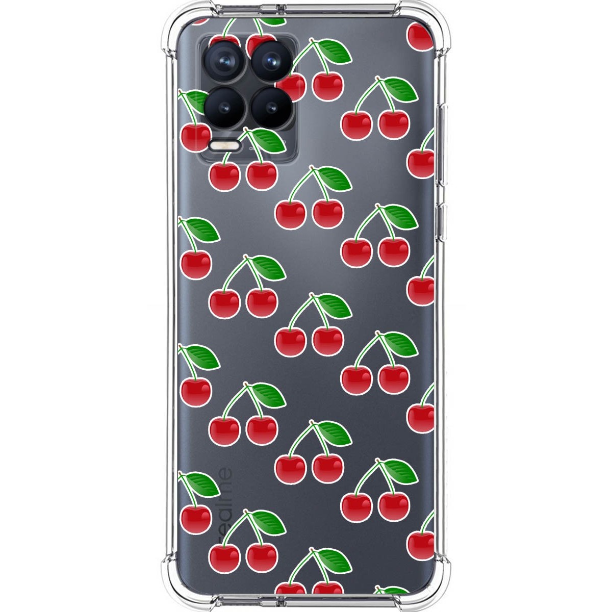 Funda Silicona Antigolpes para Realme 8 4G / 8 Pro diseño Cerezas Dibujos