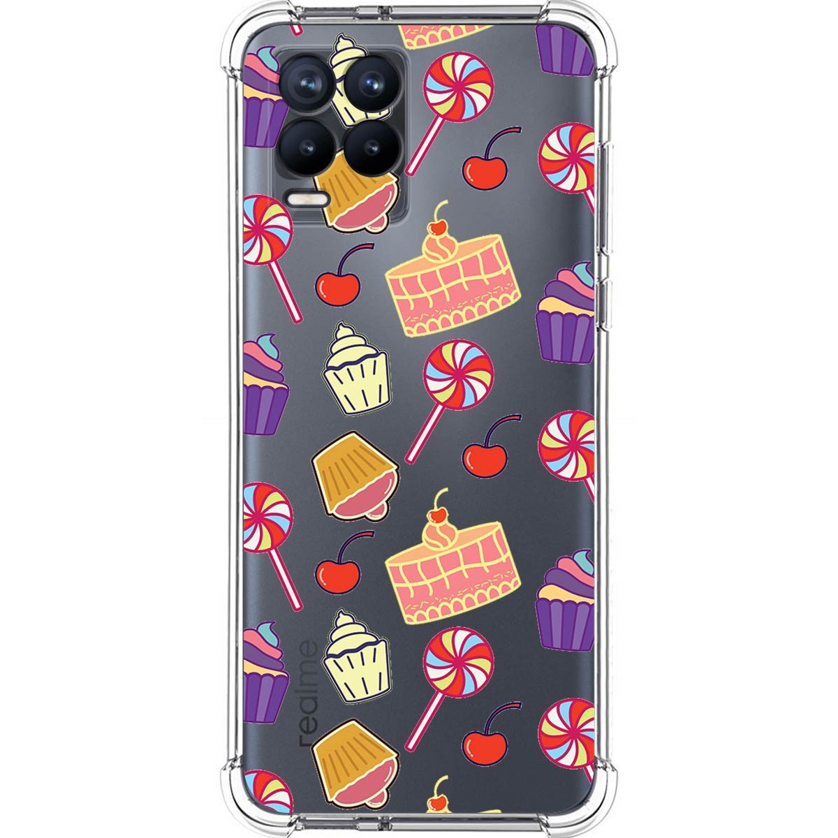 Funda Silicona Antigolpes para Realme 8 4G / 8 Pro diseño Dulces 01 Dibujos