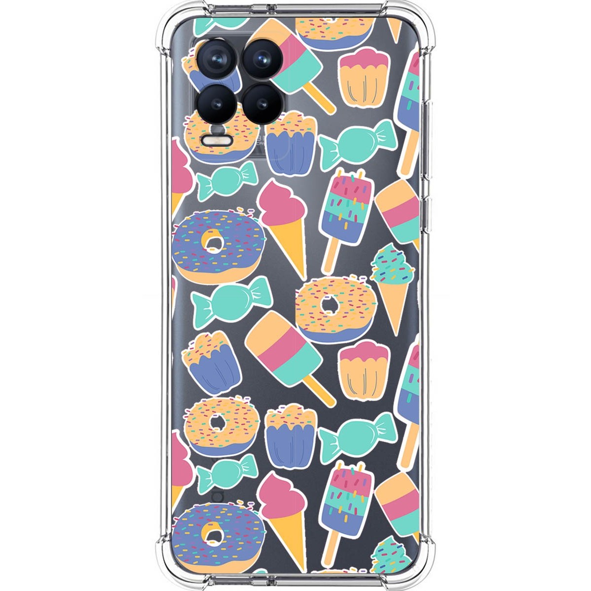 Funda Silicona Antigolpes para Realme 8 4G / 8 Pro diseño Dulces 02 Dibujos