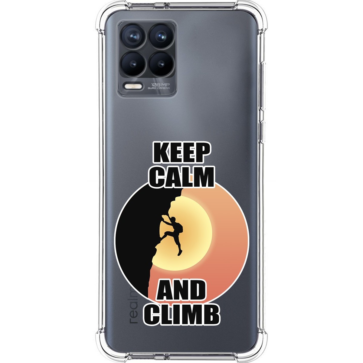 Funda Silicona Antigolpes para Realme 8 4G / 8 Pro diseño Hombre Escalada Dibujos