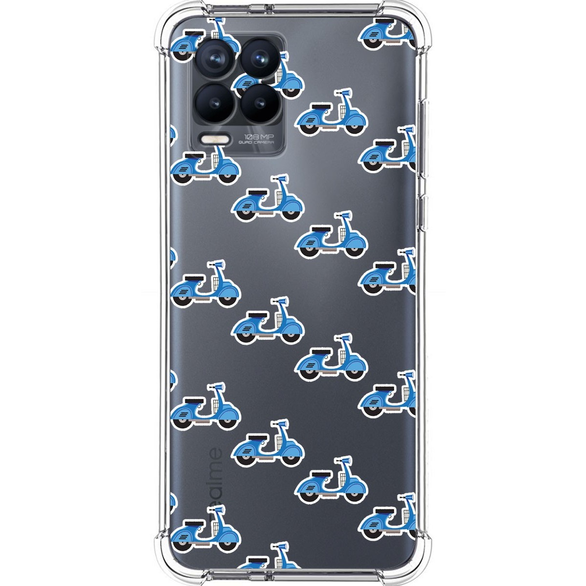 Funda Silicona Antigolpes para Realme 8 4G / 8 Pro diseño Scooter Dibujos