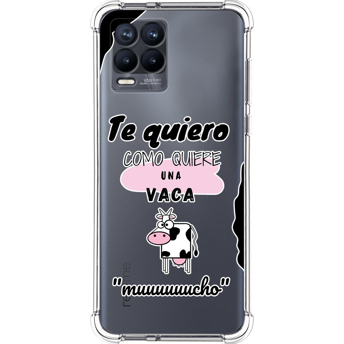 Funda Silicona Antigolpes para Realme 8 4G / 8 Pro diseño Vaca Dibujos