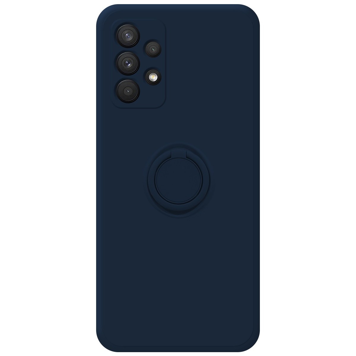 Funda Silicona Líquida Ultra Suave con Anillo para Samsung Galaxy A32 4G color Azul