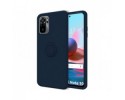 Funda Silicona Líquida Ultra Suave con Anillo para Xiaomi Redmi Note 10 / 10S color Azul