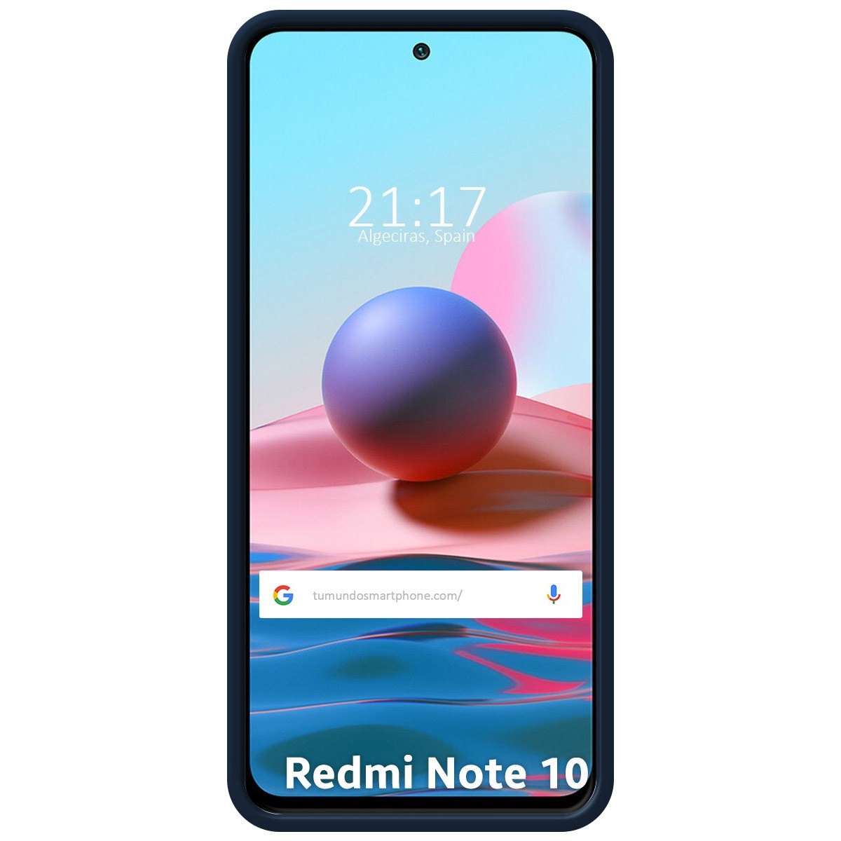 Funda Silicona Líquida Ultra Suave con Anillo para Xiaomi Redmi Note 10 / 10S color Azul