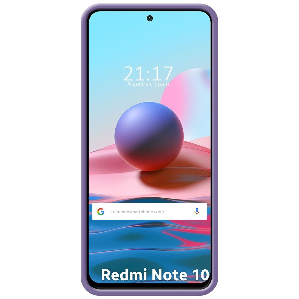 Funda Silicona Líquida Ultra Suave con Anillo para Xiaomi Redmi Note 10 / 10S color Morada