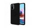 Funda Silicona Líquida Ultra Suave con Anillo para Xiaomi Redmi Note 10 / 10S color Negra